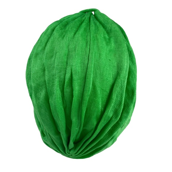 Vintage Turban Hair Wrap Green Union Made USA 1950s OSFA Hat Cap Ladies Woman’s - Picture 13 of 13